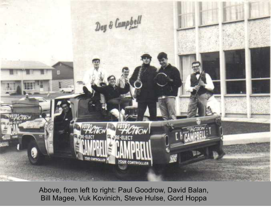 Above, from left to right: Paul Goodrow, David Balan, Bill Magee, Vuk Kovinich, Steve Hulse, Gord Hoppa